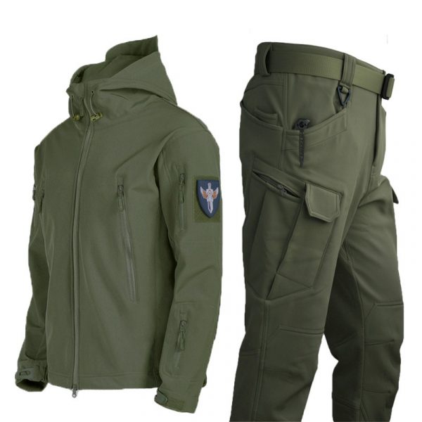 Men’s Outdoor Sharkskin Soft Shell Jacket – Windproof & Breathable Hiking Gear - Image 3
