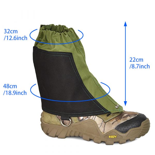 Canvas foot cover outdoor men and women hiking through the short leggings foot cover hiking waterproof desert dust gaiters - Image 3