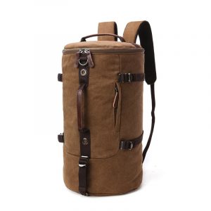 Men Travel Backpack Male Canvas Luggage Duffel Cylinder Bag Mountaineering Hiking Backpack For Men