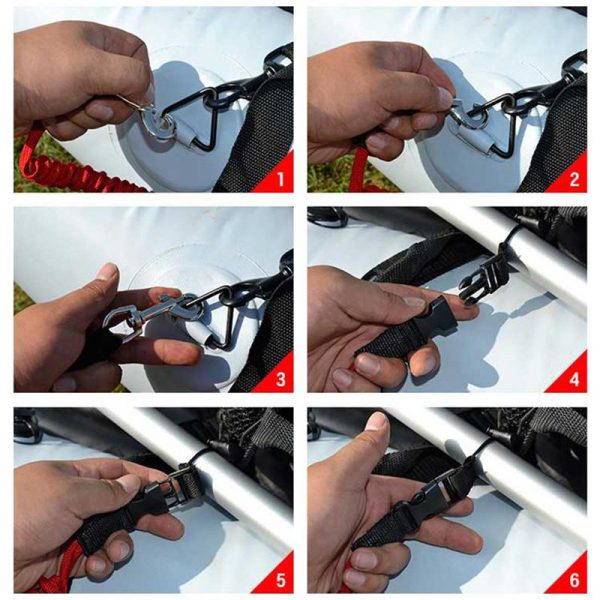 Elastic Kayak Canoe Paddle Leash - Image 2