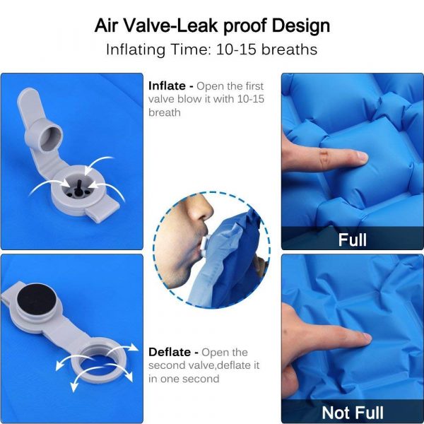 Outdoor Inflatable Sleeping Pad – Camping Air Mattress with Pillow - Image 5