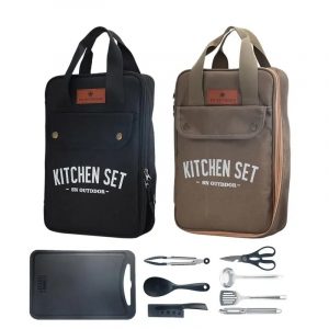 Camping Utensil Set 8pcs Cookware Kit Stainless Steel
