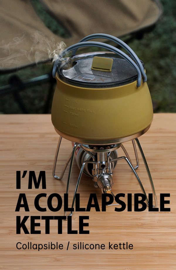 Camping Portable Silicone Folding Kettle Travel Pot - Image 12