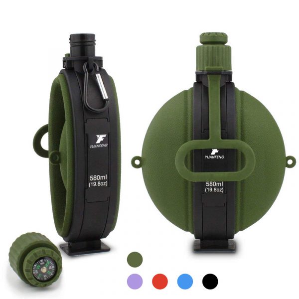 Silicone Folding Water Bottle Manufacturer Outdoor Portable Sports Water Bottle Fitness Hiking Water Bottle 580Ml - Image 3