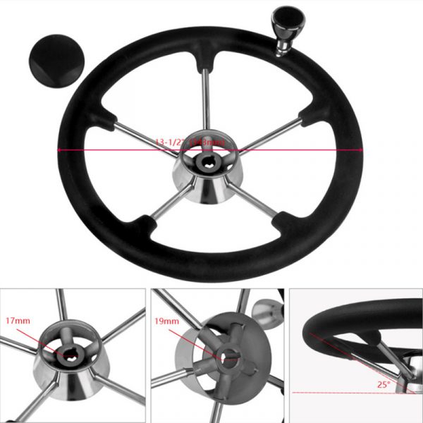 Harbor Force SS Steering – Stainless Steel Marine Steering Wheel - Image 4