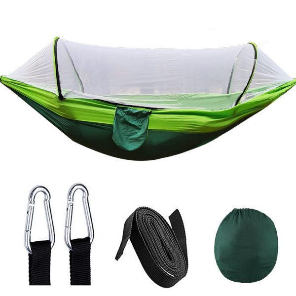 Automatic Quick Opening Mosquito Net Hammock Outdoor Camping Pole Mosquito Net Hammock Anti Roll Nylon Hammock - Image 4