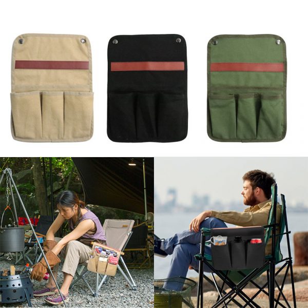 Outdoor chair armrest camping storage bag - Image 6