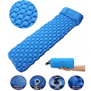 Outdoor Inflatable Sleeping Pad – Camping Air Mattress with Pillow