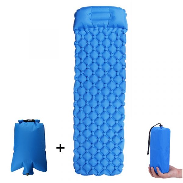 Outdoor Inflatable Sleeping Pad – Camping Air Mattress with Pillow - Image 9