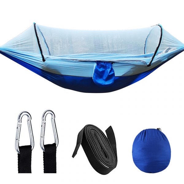 Automatic Quick Opening Mosquito Net Hammock Outdoor Camping Pole Mosquito Net Hammock Anti Roll Nylon Hammock - Image 5