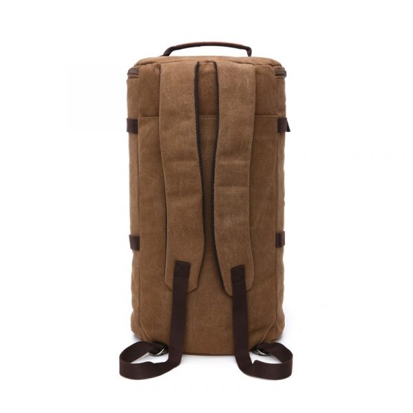 Men Travel Backpack Male Canvas Luggage Duffel Cylinder Bag Mountaineering Hiking Backpack For Men - Image 7