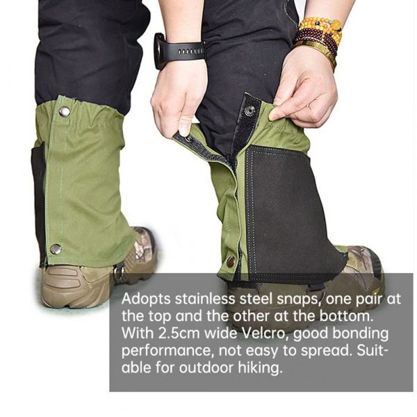 Canvas foot cover outdoor men and women hiking through the short leggings foot cover hiking waterproof desert dust gaiters - Image 4