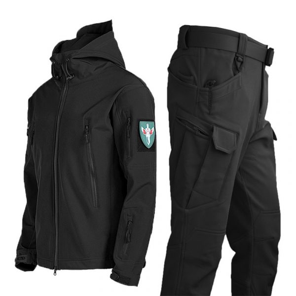 Men’s Outdoor Sharkskin Soft Shell Jacket – Windproof & Breathable Hiking Gear - Image 2