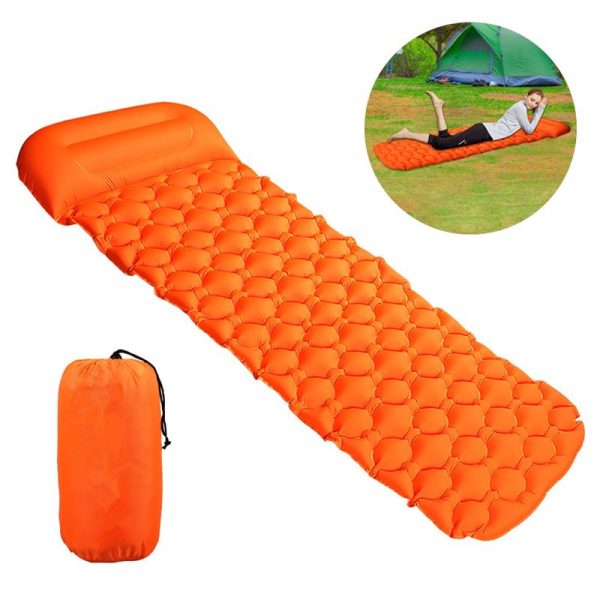 Outdoor Inflatable Sleeping Pad – Camping Air Mattress with Pillow - Image 8