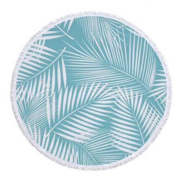 Urijk Printed Tropical Leaves Flower Beach Towel Round Microfiber Beach Towels for Living Room Home Decor Boho Style Bath Towels - Image 8