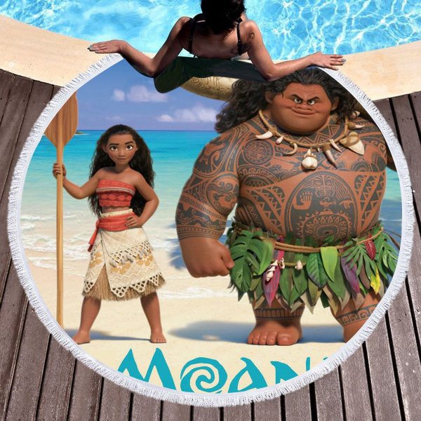 Bedding 3D printing Cartoon Round Bohemian Beach towel home textile  Beach Towel Tapestry Blanket - Image 2