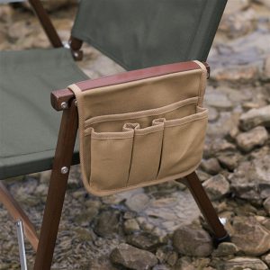 Outdoor chair armrest camping storage bag