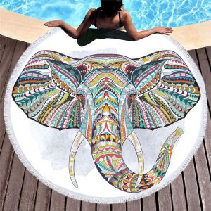 Elephant head Beach Towels Boho Swimwear Bathing  Blanket
