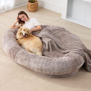 Large Human and Dog Plush Bed